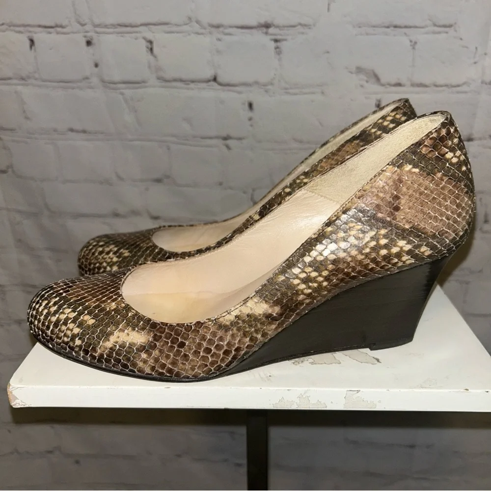 L.K. Bennett‎ snakeskin wedge shoes size 37